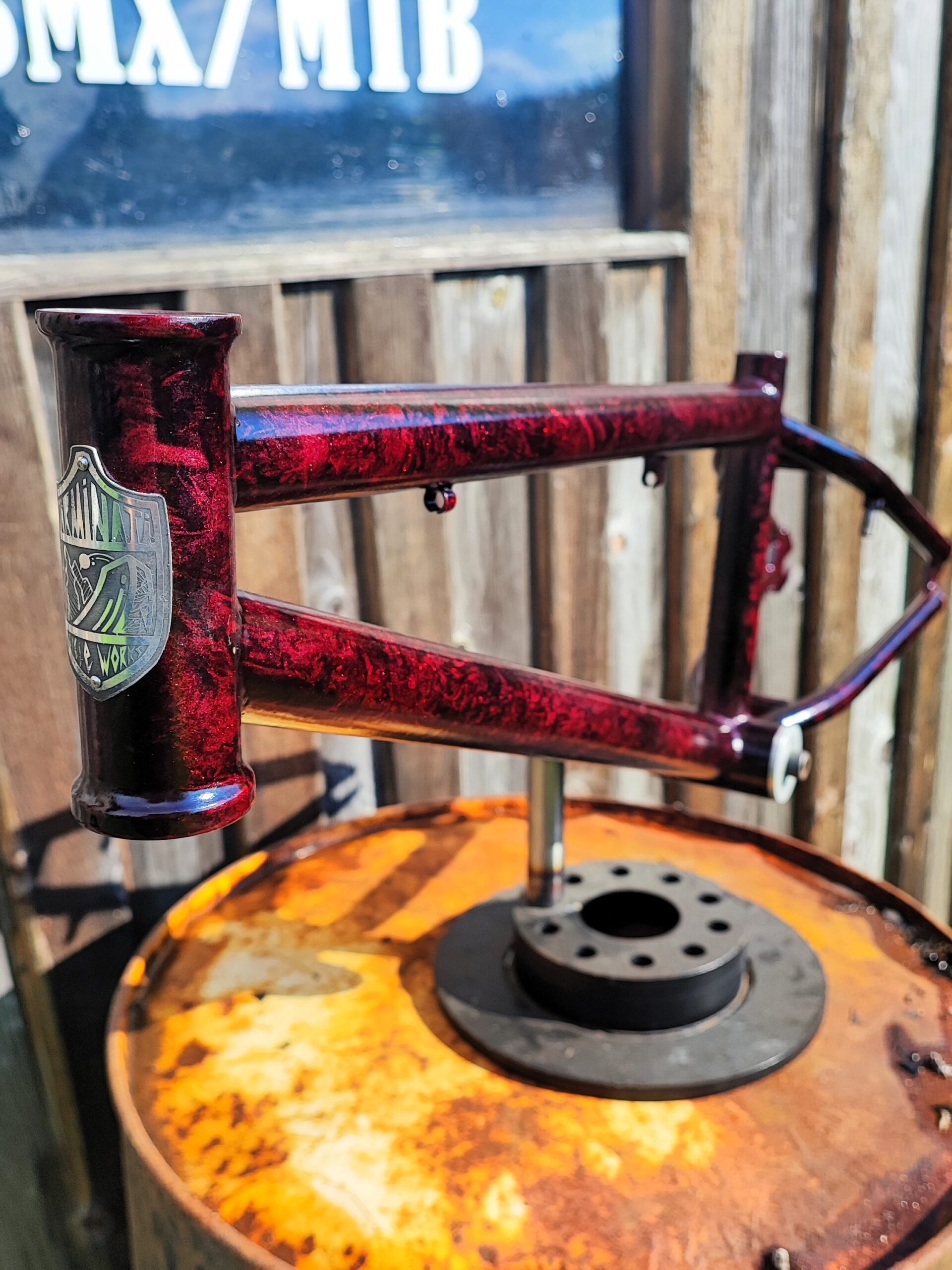 Cadre BMX sur-mesure 18" effet marbré